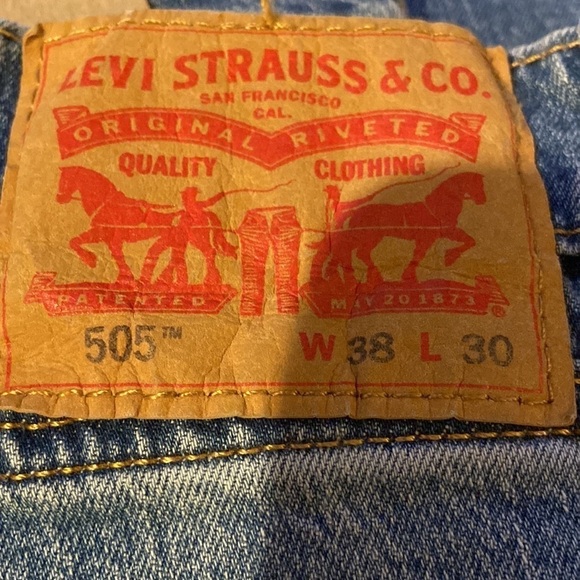 Levi's® Men's 505™M Straight Regular Fit Jeans -
Blue Denim 38×30nwt - Picture 6 of 6